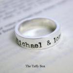 Thick Hand Stamped Sterling..