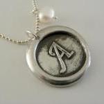 Wax Seal Pendant Necklace -..