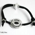 Live Sincerely Pewter Leath..