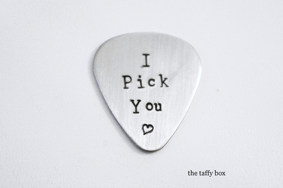 Stainless Steel Hand Stamped Guitar Pick