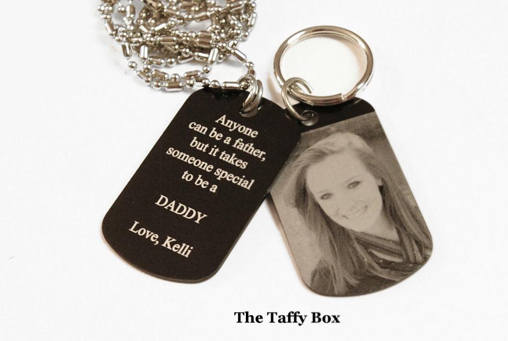 Photo necklace and keychain duo