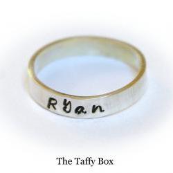 Hand Stamped Message Ring