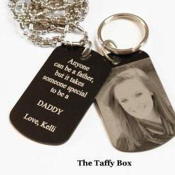 Photo necklace and keychain duo