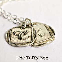 Fine Silver Monogram Wax Seal Pendant Necklace